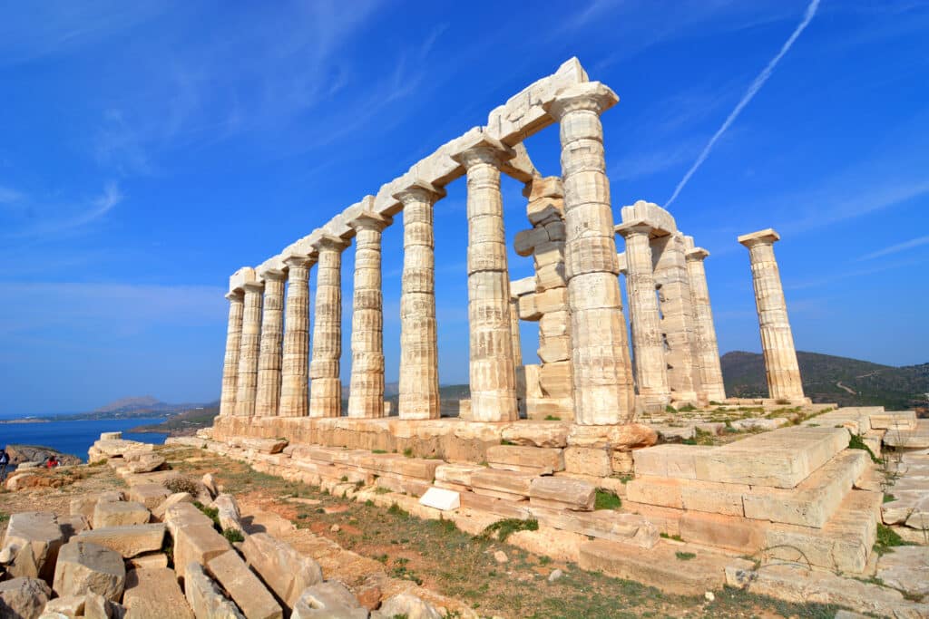 arhen cup sounion poseidon tempel weniger farb