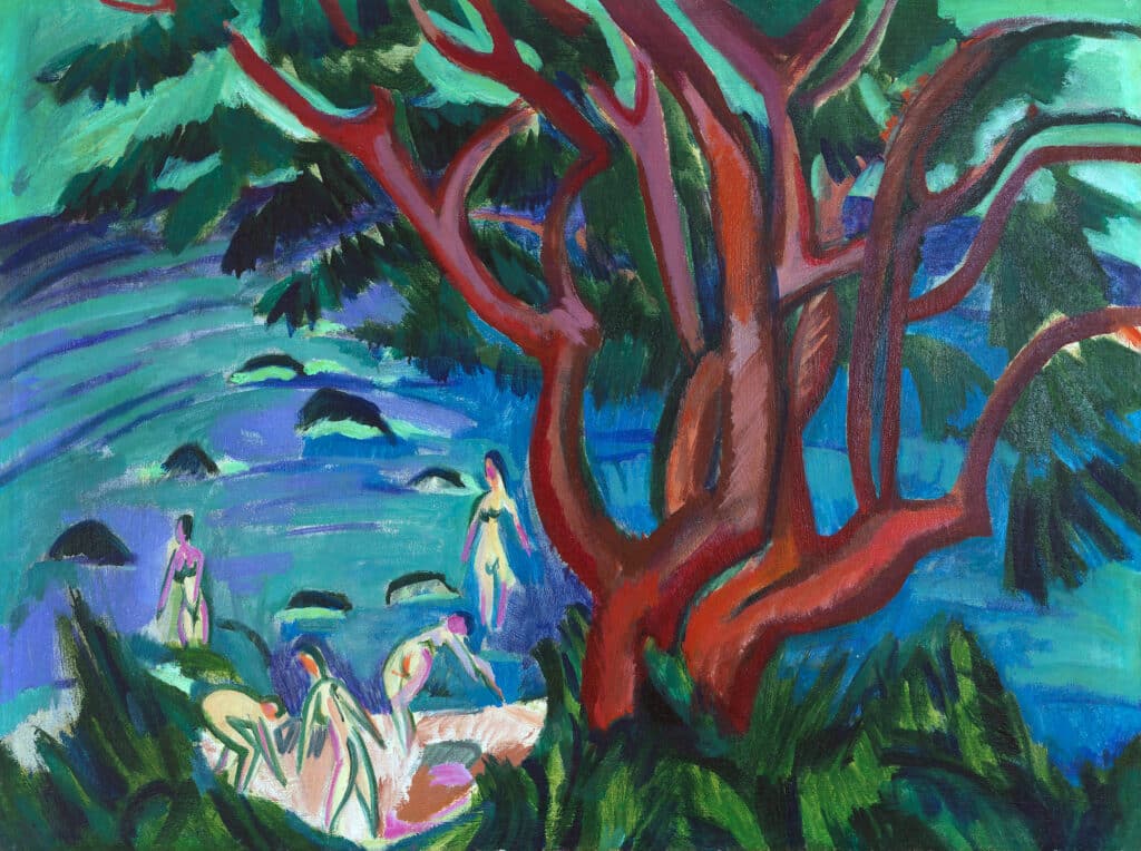 ernst ludwig kirchner roter baum am strand