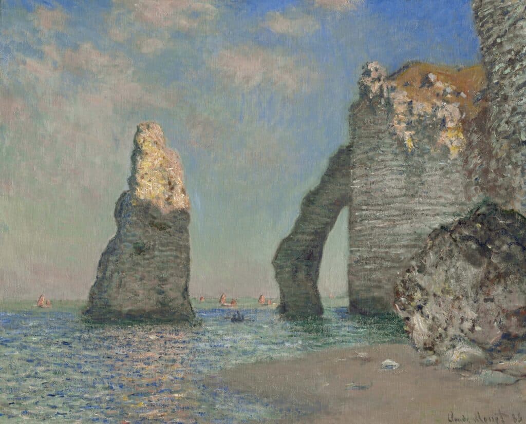 st presse claude monet etretat laiguille et la porte daval