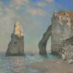 st presse claude monet etretat laiguille et la porte daval