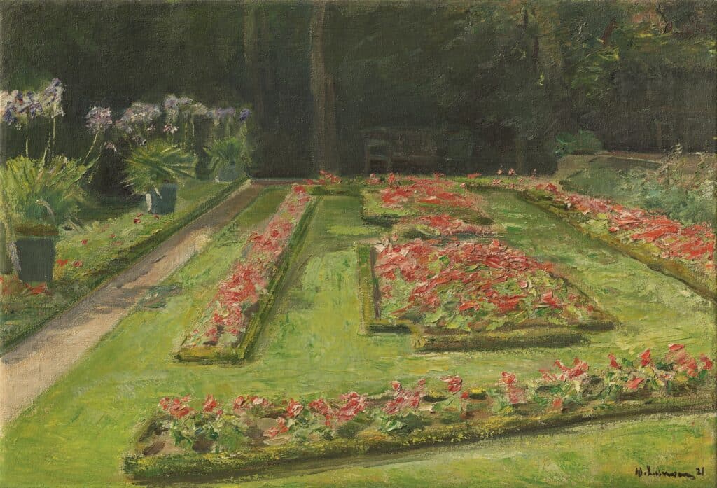 liebermann die blumenterrasse im wannseegarten nach sueden