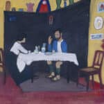 Kandinsky und Erma Bossi am Tisch, 1912